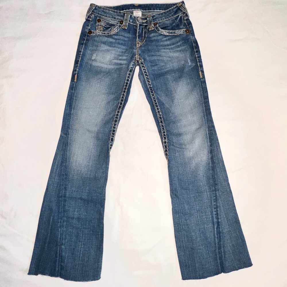 Vintage Y2K True Religion Joey Super T Low Rise Flare Women’s Jeans Size 27 - Picture 2 of 14